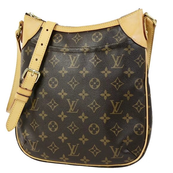 LOUIS VUITTON Odeon PM Shoulder Bag Monogram Leather Brown Spain M56390 76SJ503 - Picture 1 of 14